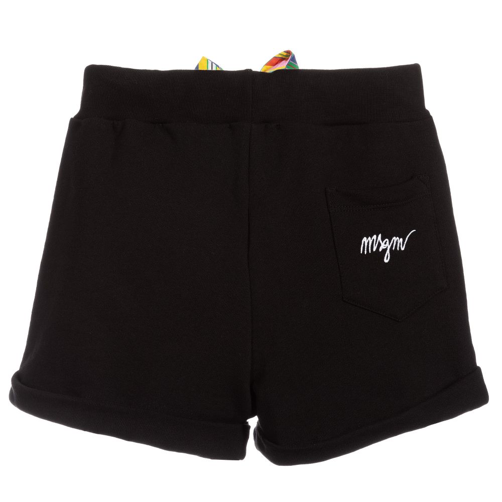 MSGM-شورت جيرسي لون أسود للبنات | Childrensalon Outlet