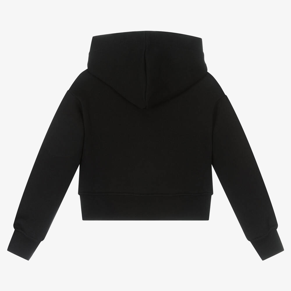 MSGM-توب هودي قطن لون أسود للبنات | Childrensalon Outlet