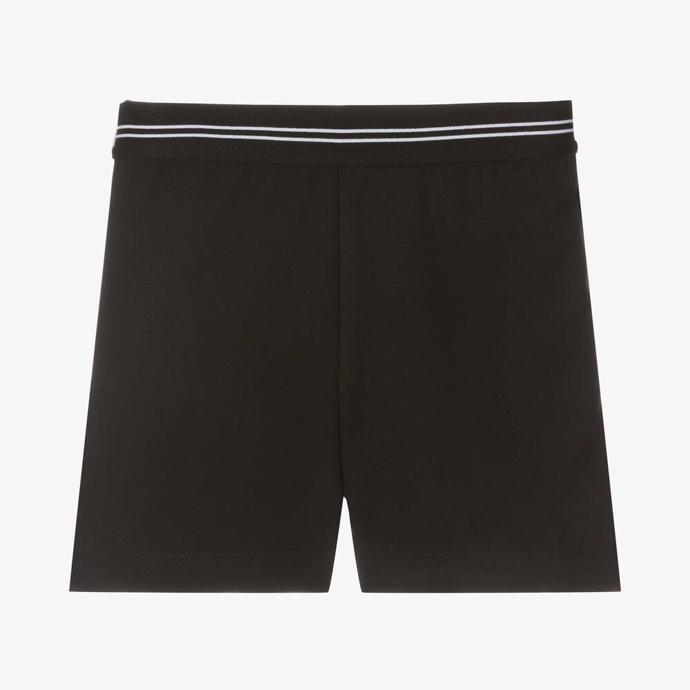 MSGM-Girls Black Logo Shorts | Childrensalon Outlet