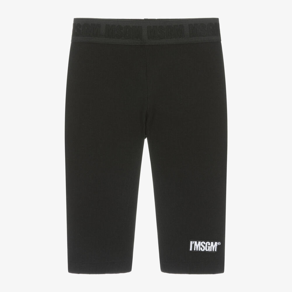 Black ribbed cycling shorts online