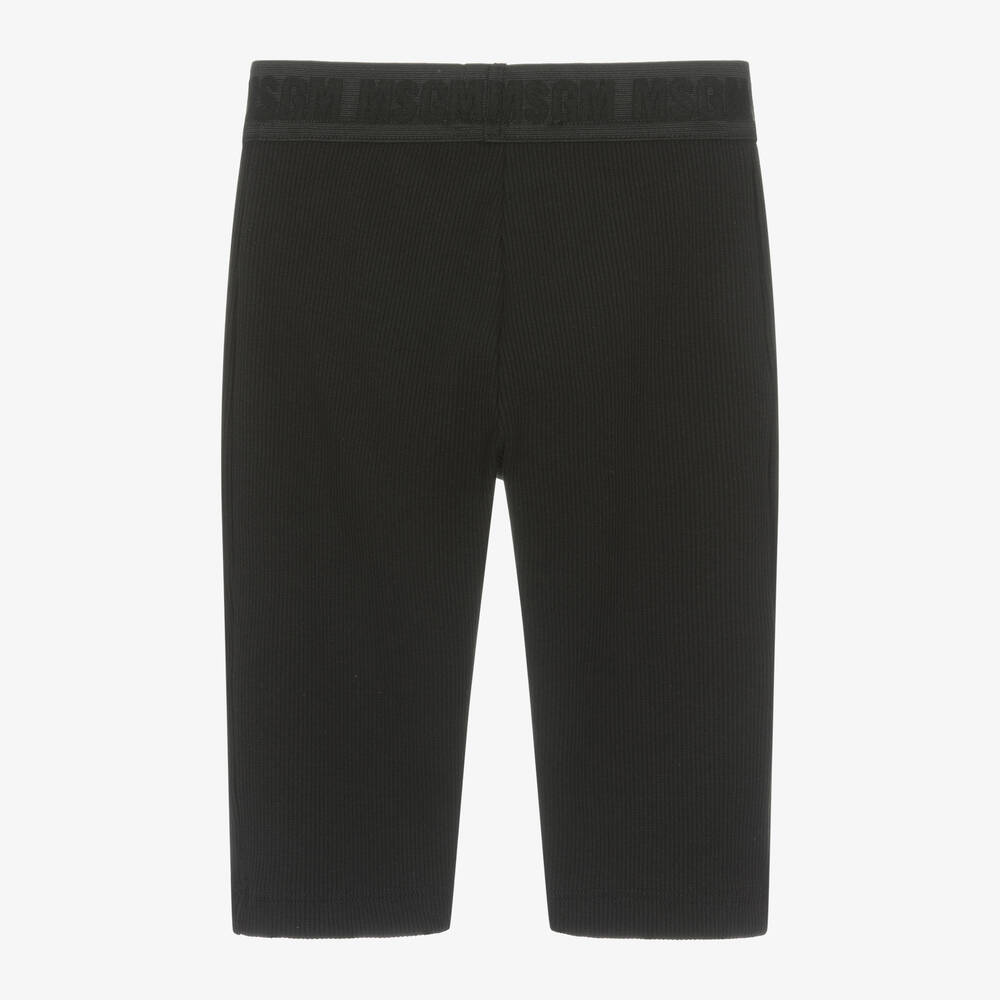 Black ribbed cycling shorts clearance