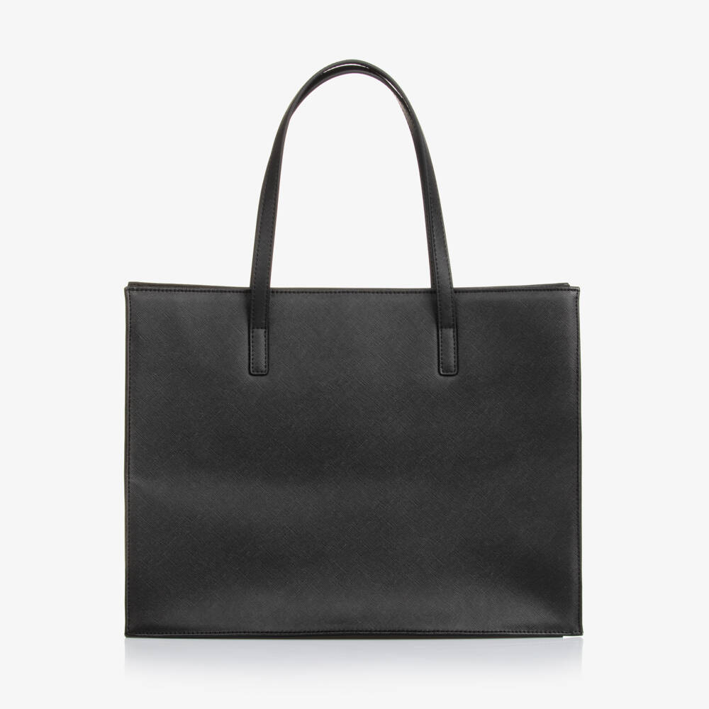 MSGM-Girls Black Textured Tote Bag | Childrensalon Outlet