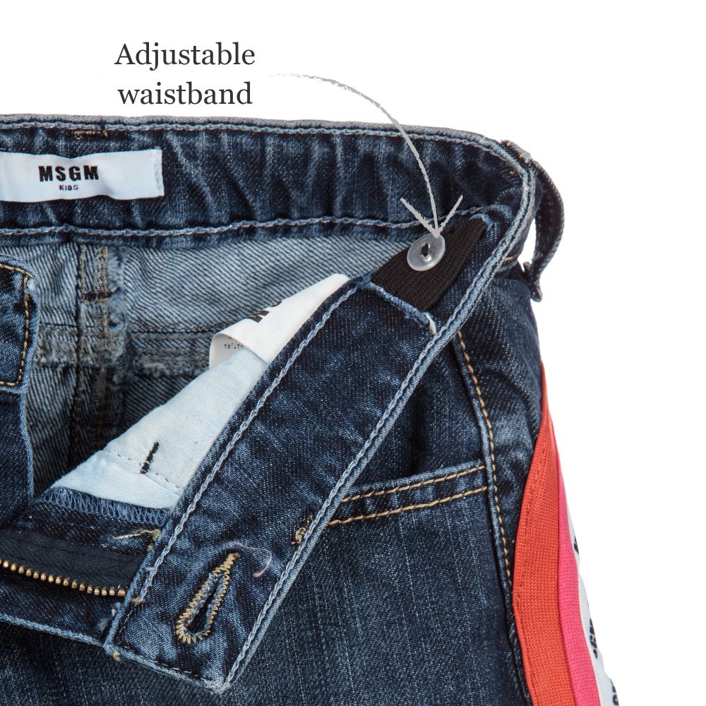 MSGM-شورت دنيم لون أزرق للبنات | Childrensalon Outlet