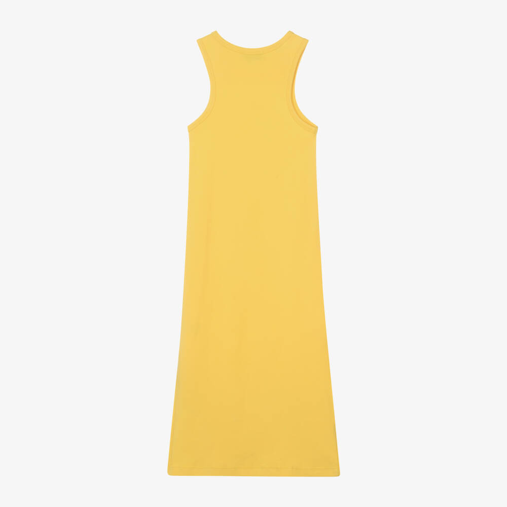 MSGM-Girls Bright Yellow Cotton Gown | Childrensalon Outlet