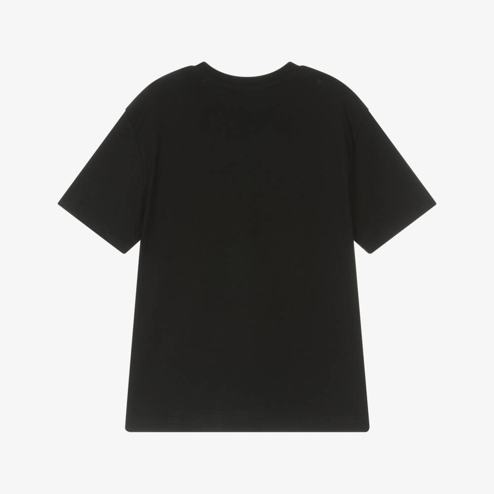 MSGM-Girls Charcoal Kitten Print Tee | Childrensalon Outlet