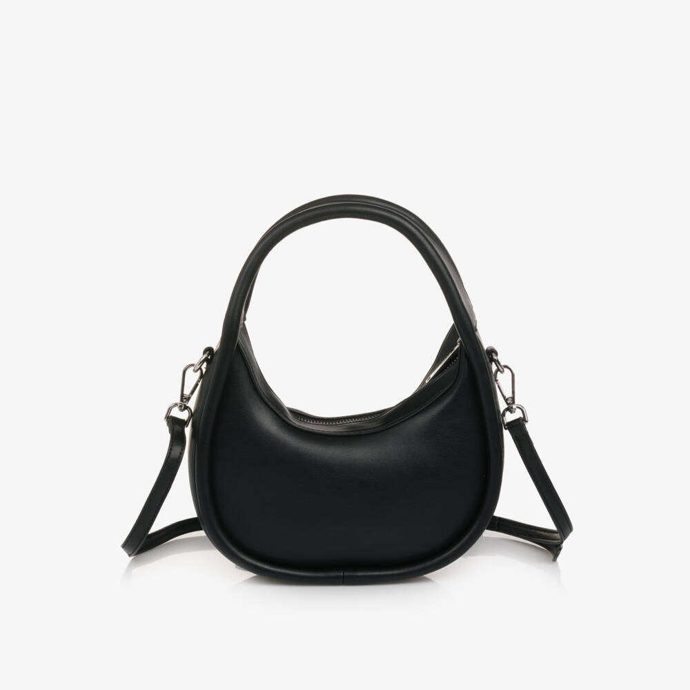 MSGM-Girls Chic Black Leatherette Handbag | Childrensalon Outlet
