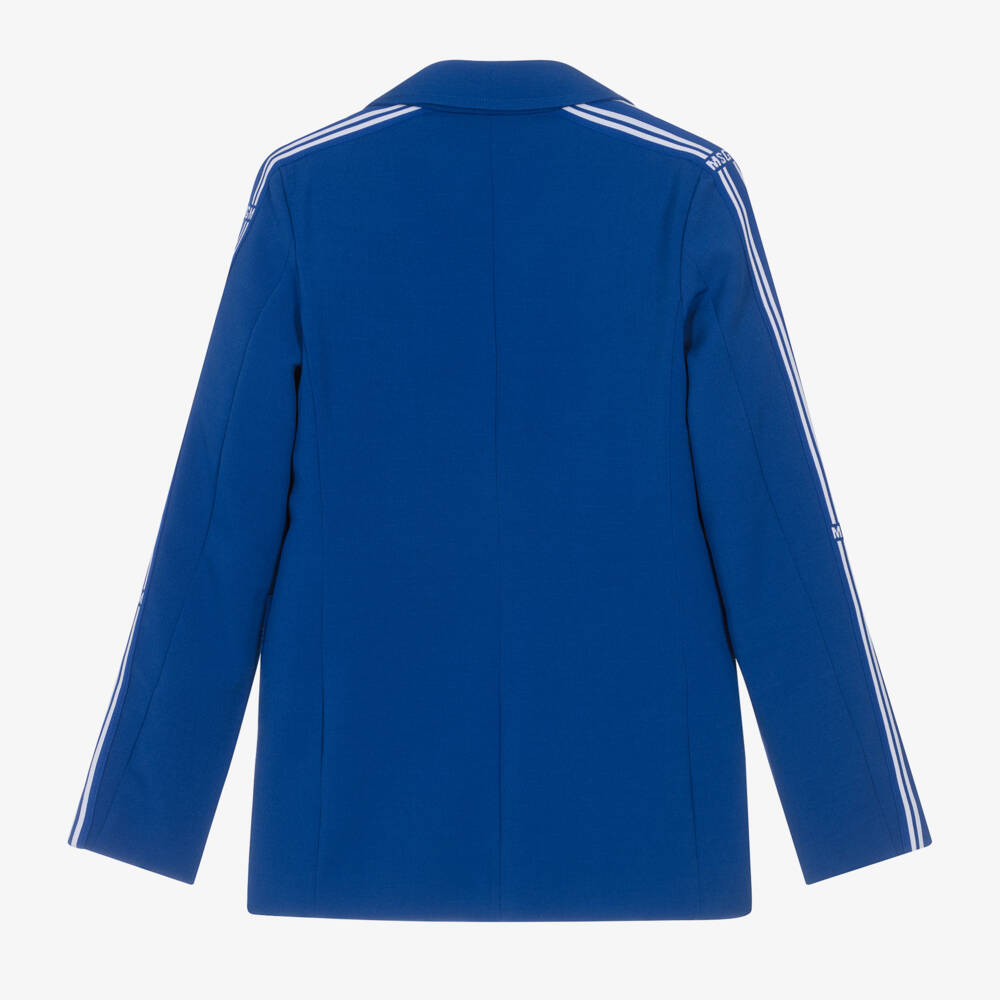 MSGM-Синий пиджак с логотипом курсивом для девочек | Childrensalon Outlet