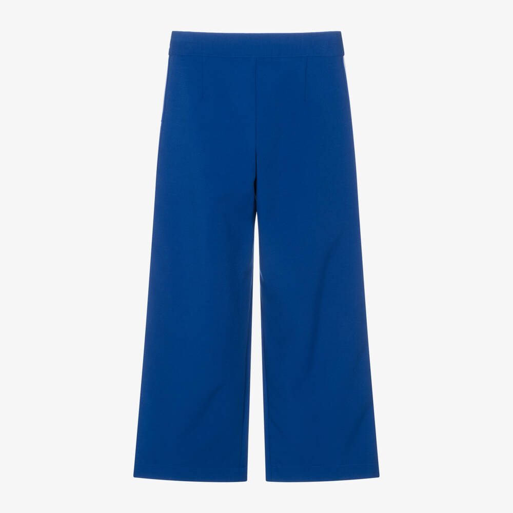 MSGM-Girls Cobalt Wide-Leg Trousers | Childrensalon Outlet