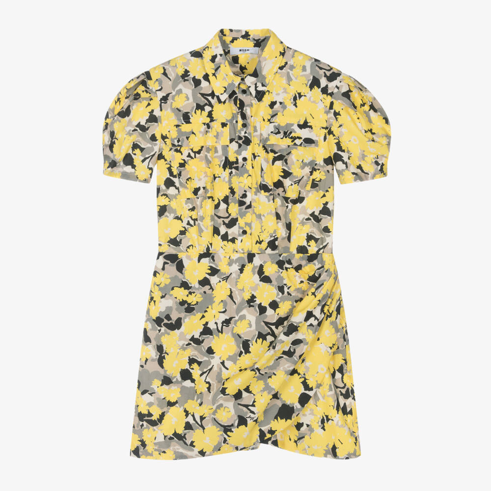 MSGM-فستان قطن بوبلين مزهر للبنات | Childrensalon Outlet
