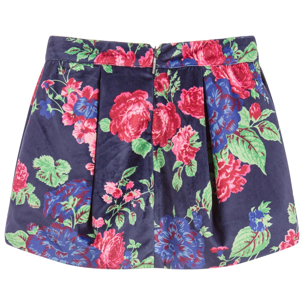 MSGM-Girls Floral Velvet Skirt | Childrensalon Outlet