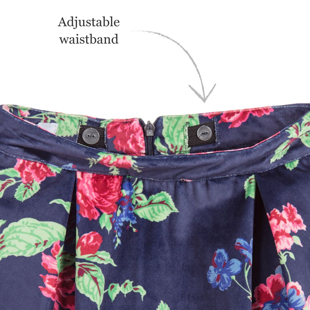 MSGM-Girls Floral Velvet Skirt | Childrensalon Outlet