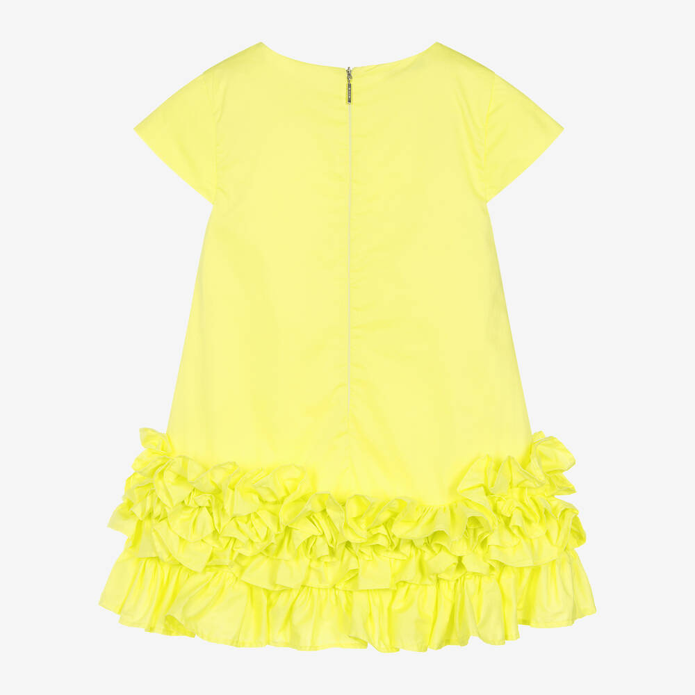 MSGM-Girls Green Cotton Dress | Childrensalon Outlet