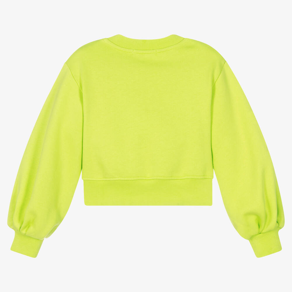 MSGM-Зеленый свитшот для девочек | Childrensalon Outlet