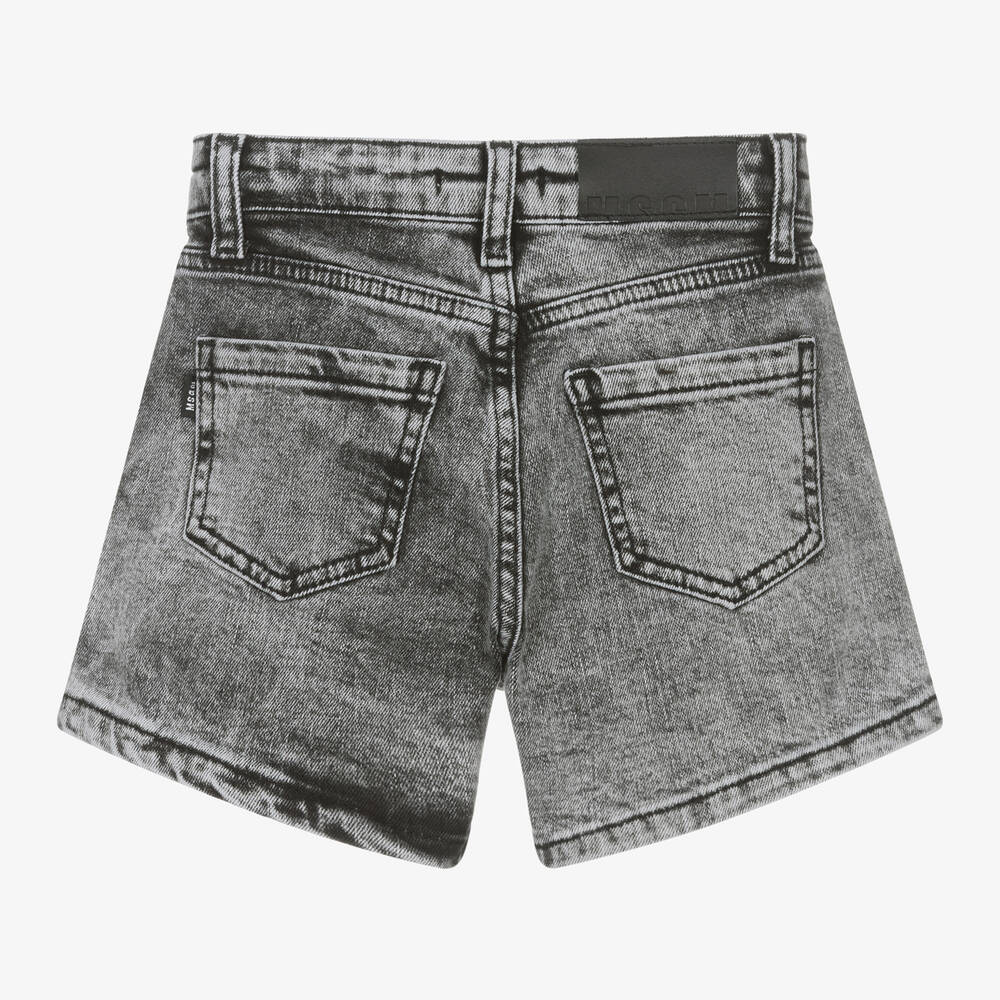Stone wash outlet denim shorts