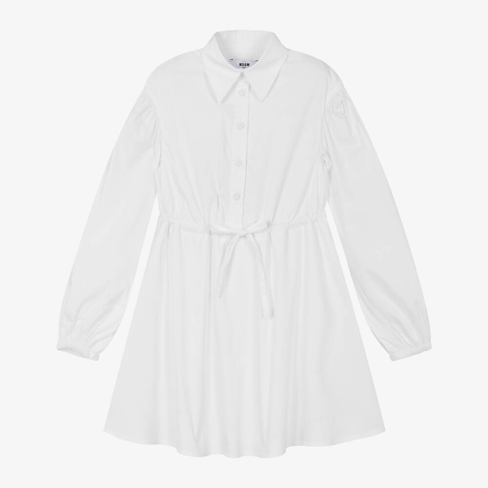 MSGM-Платье из поплина с длинными рукавами для девочек | Childrensalon Outlet
