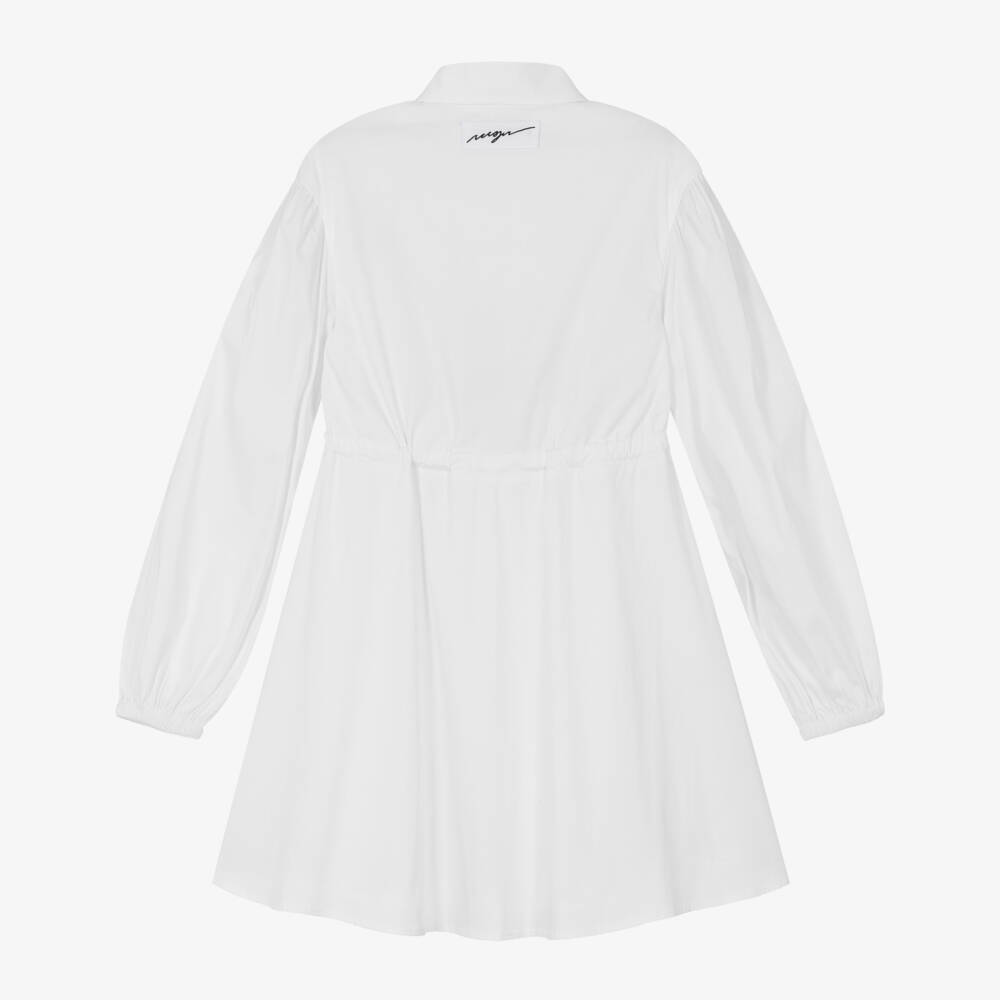 MSGM-فستان بوبلين بأكمام طويلة للبنات | Childrensalon Outlet