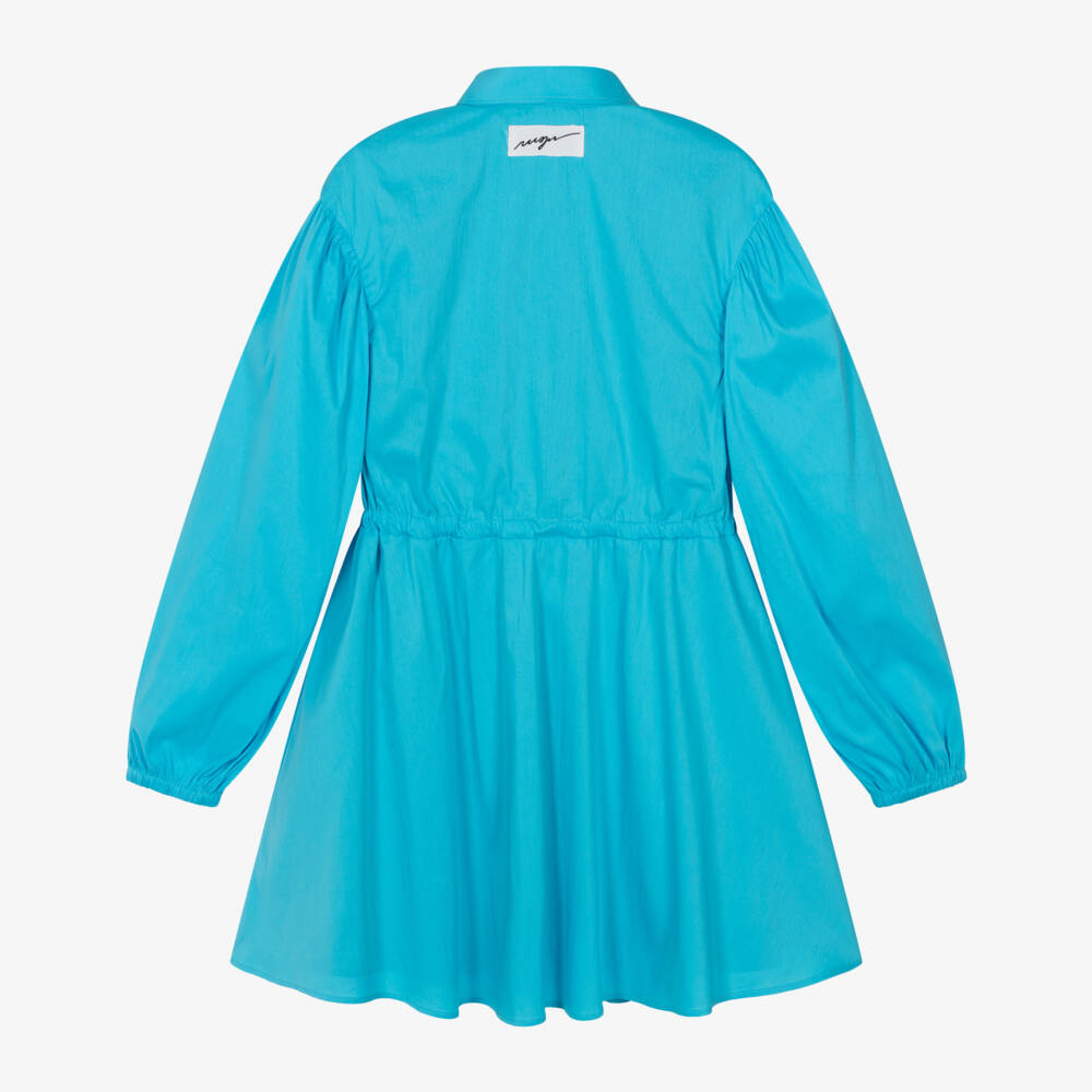 MSGM-Girls Long Sleeve Sky Shirt Dress | Childrensalon Outlet
