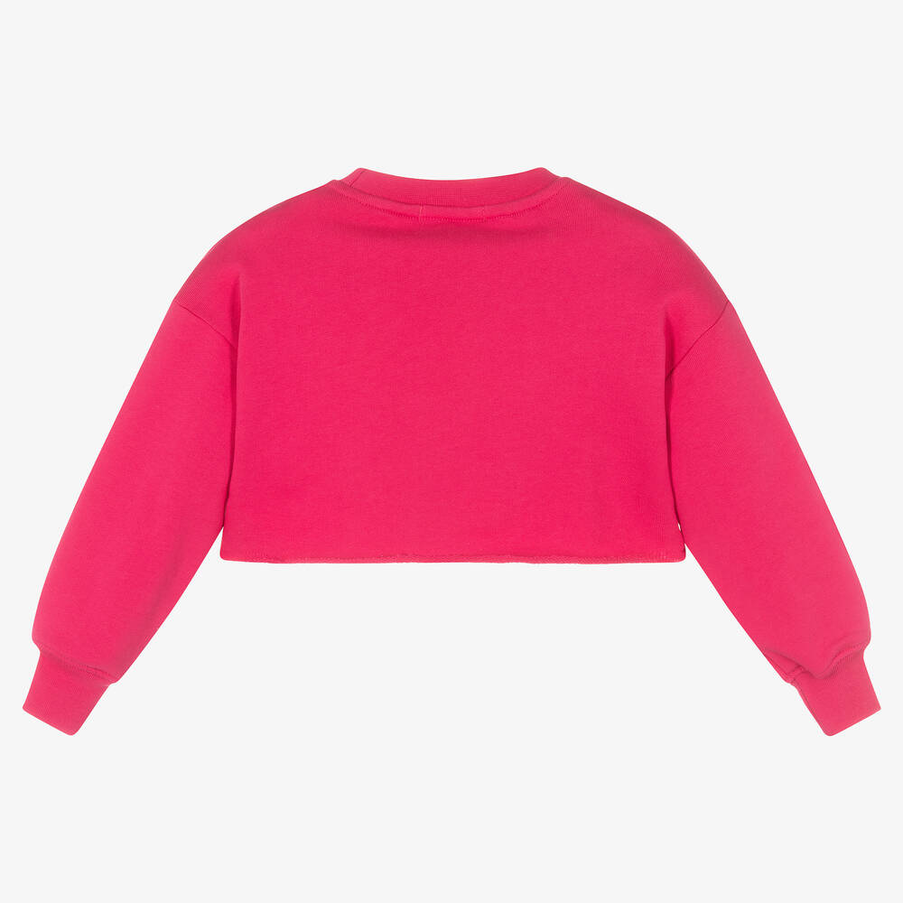 Pink crop sweatshirt top