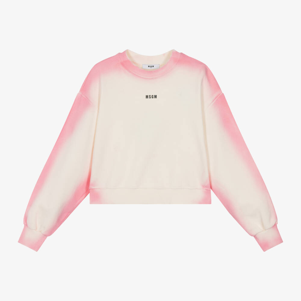 MSGM-بلوفر قطني وردي للبنات | Childrensalon Outlet