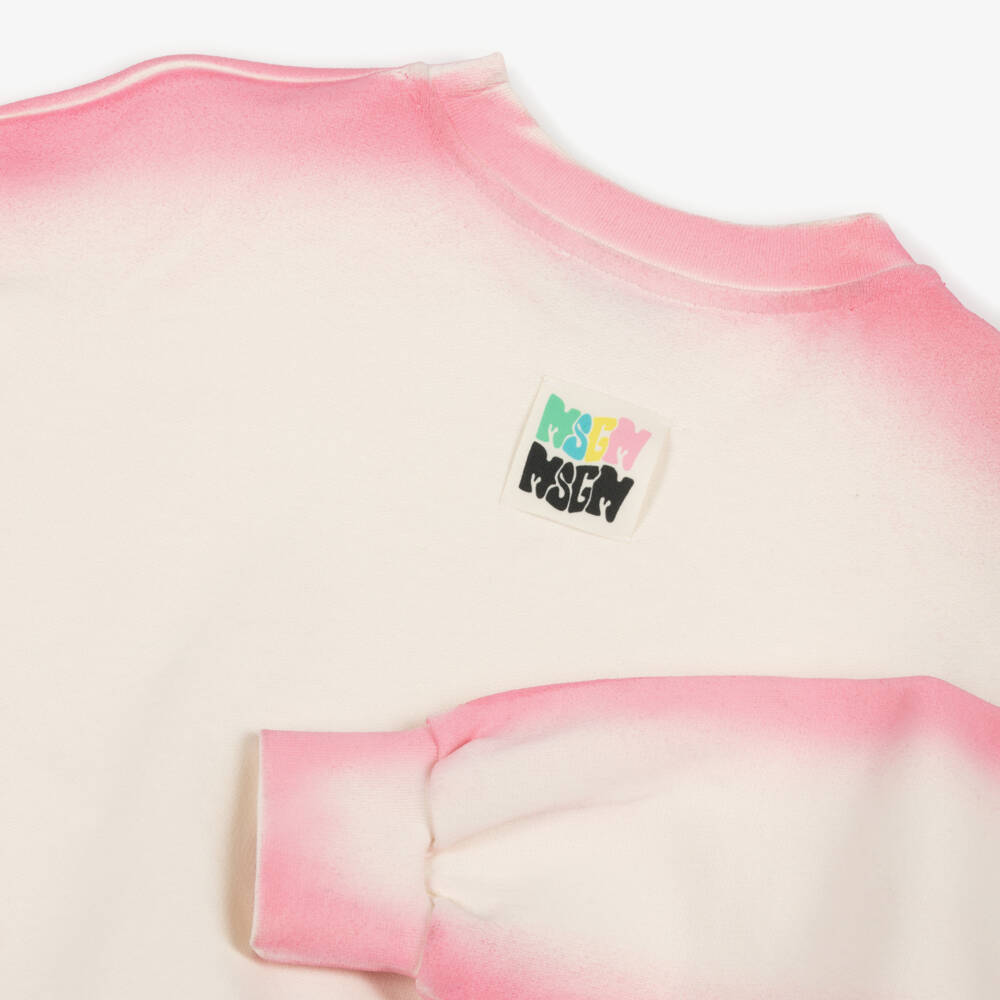 MSGM-بلوفر قطني وردي للبنات | Childrensalon Outlet