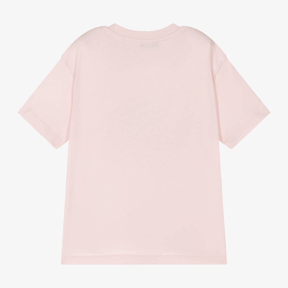 MSGM - Girls Pink Cotton T-Shirt | Childrensalon Outlet