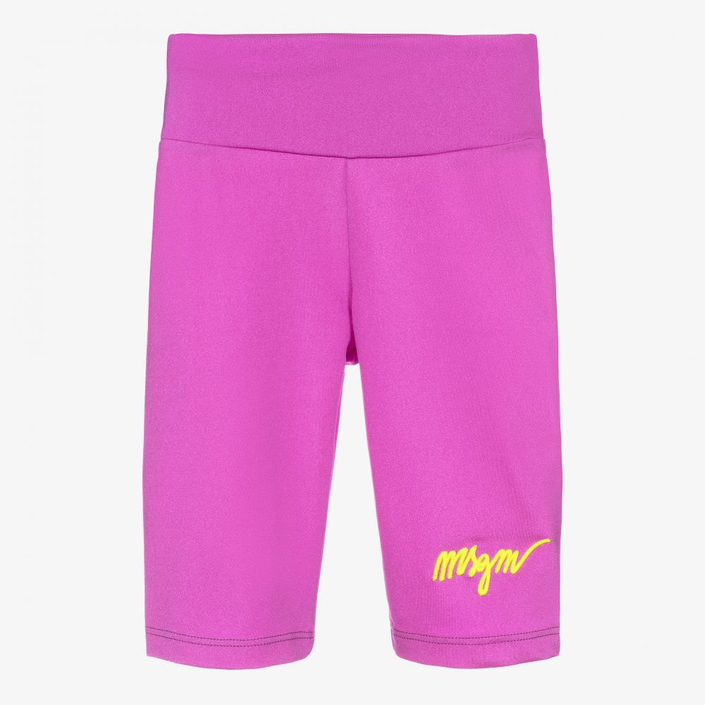 MSGM - Розовые велосипедные шорты для девочек | Childrensalon