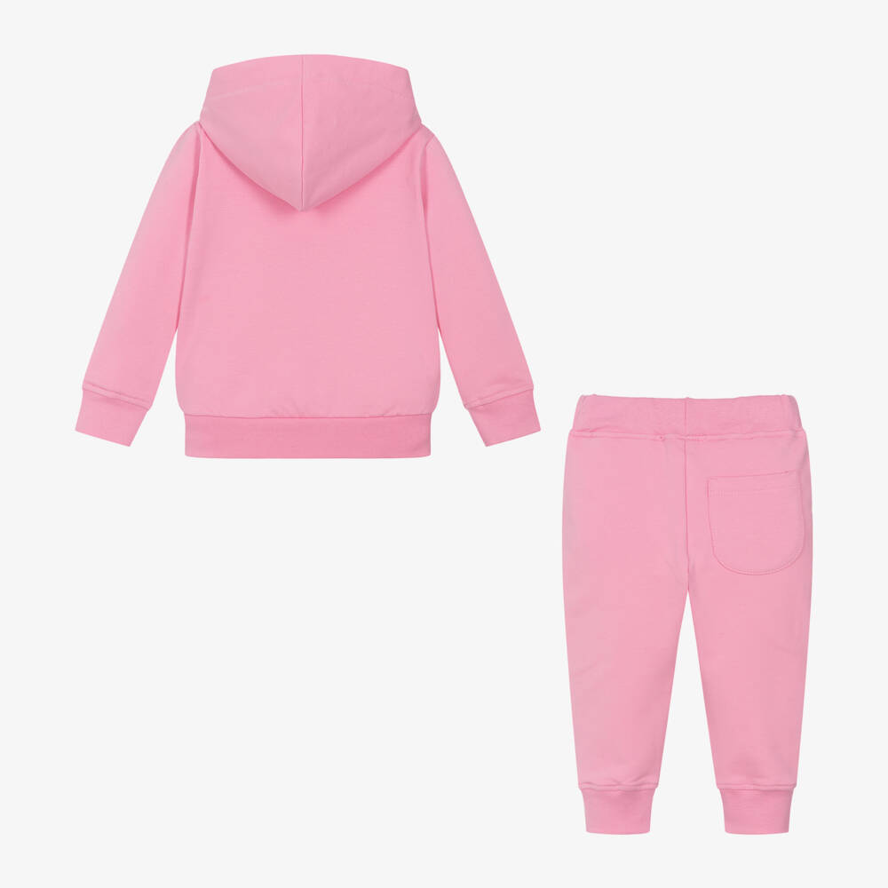 MSGM-Girls Pink Hooded Cotton Set | Childrensalon Outlet