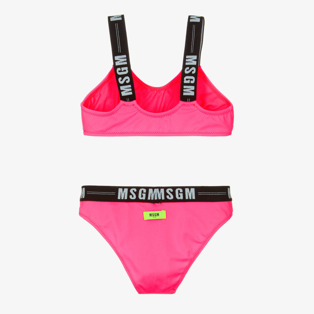 MSGM-Girls Pink Logo Bikini | Childrensalon Outlet