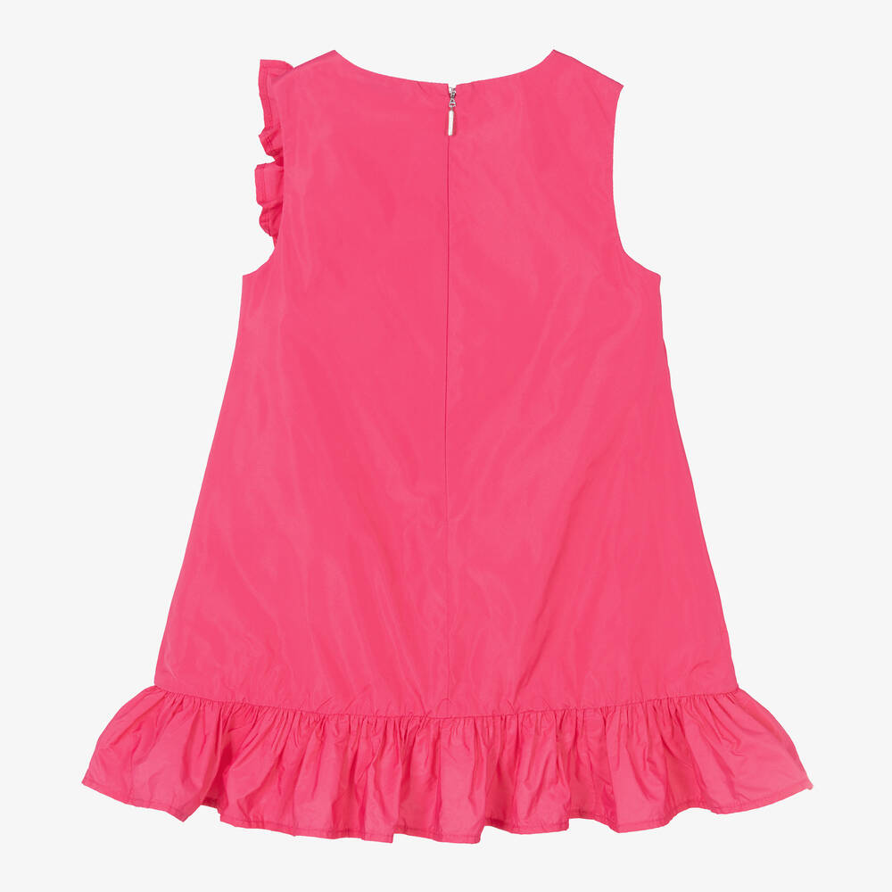 MSGM-Girls Pink Ruffle Taffeta Dress | Childrensalon Outlet