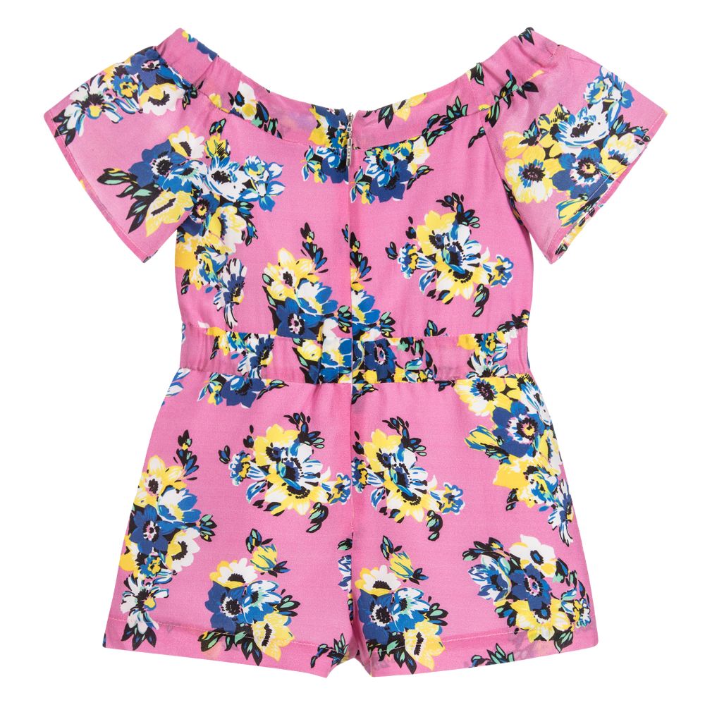 pink silk playsuit