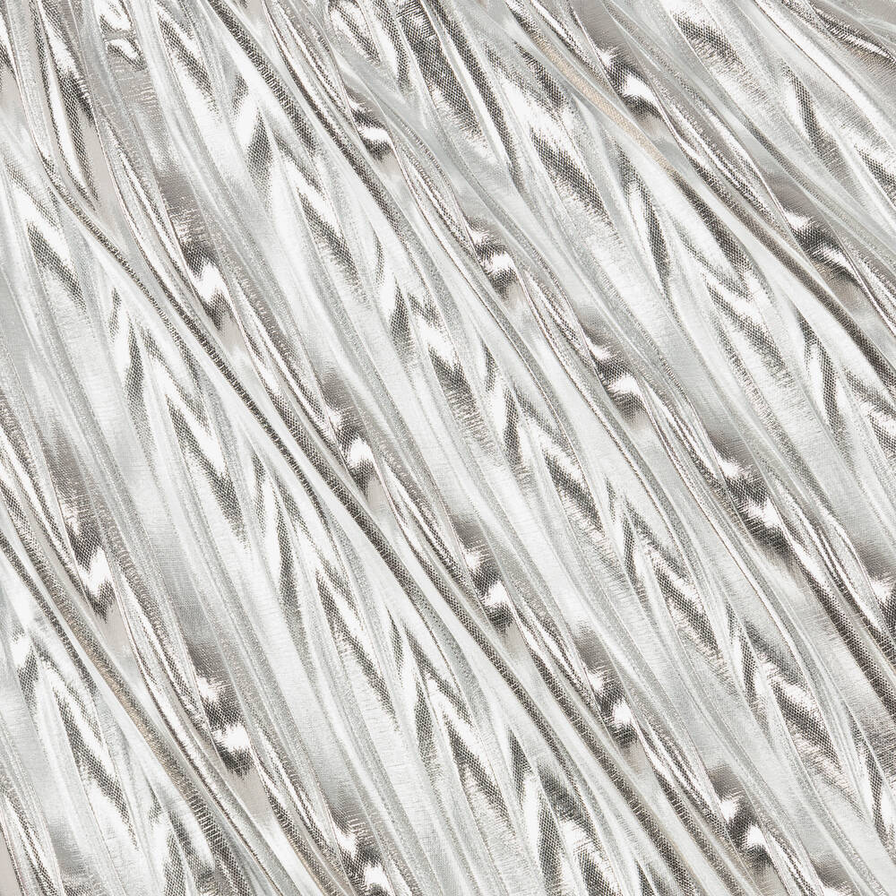 MSGM-Плиссированное платье цвета серебристый металлик | Childrensalon Outlet