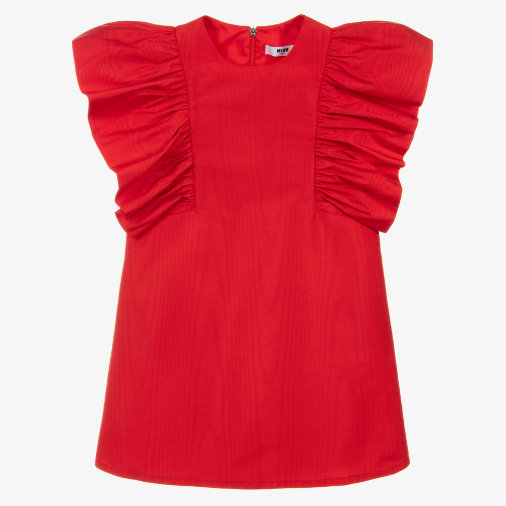 MSGM-Girls Red Dress | Childrensalon Outlet