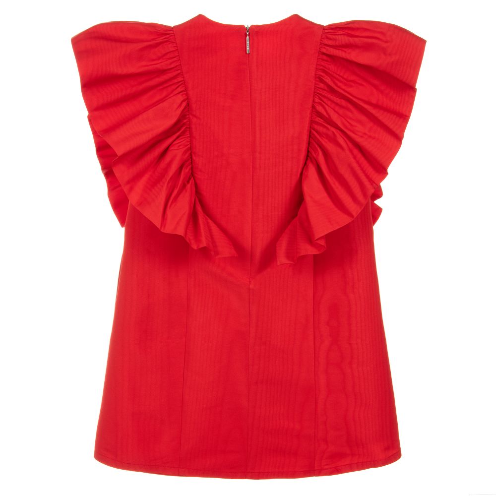 Msgm Girls Red Dress Childrensalon Outlet