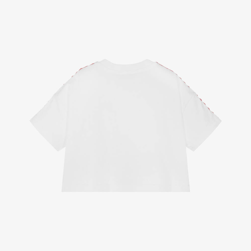 MSGM-Футболка из белого хлопка свободного кроя для девочек | Childrensalon Outlet