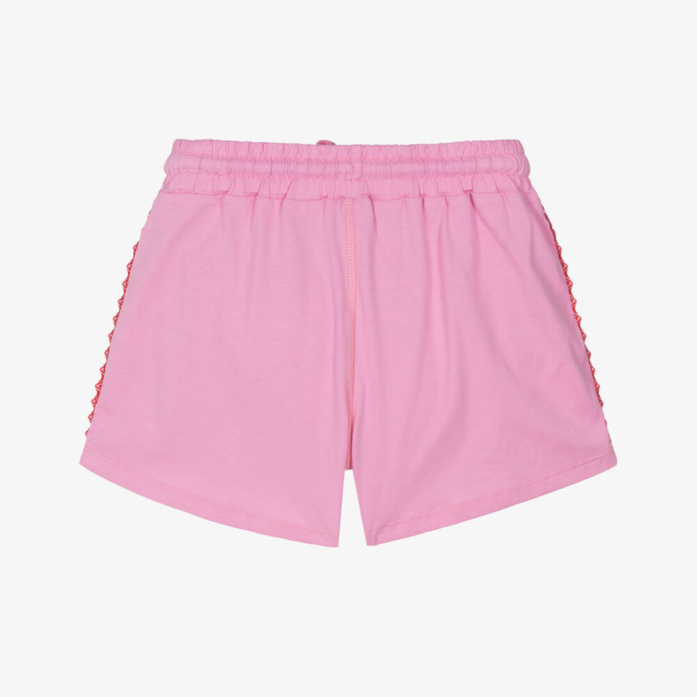 MSGM-Girls Rosy Cotton Knit Shorts | Childrensalon Outlet