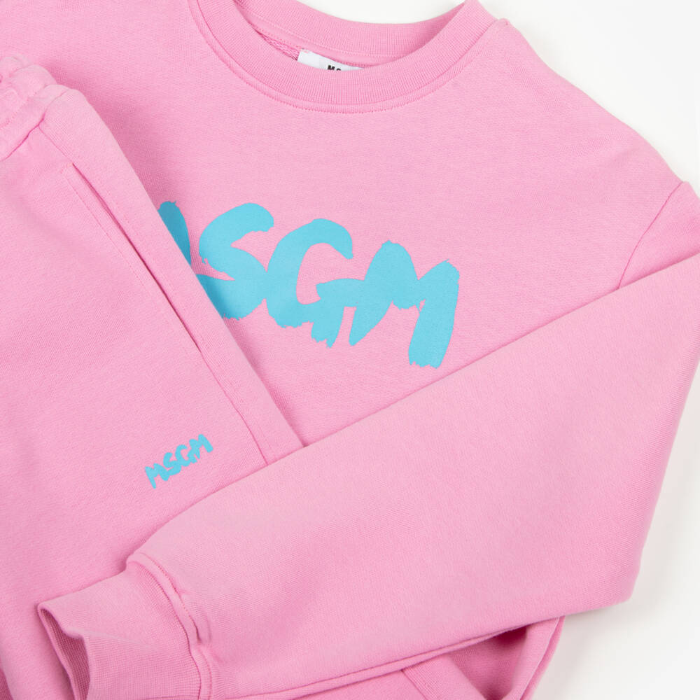 MSGM-Girls Rosy Cotton Leisure Suit | Childrensalon Outlet