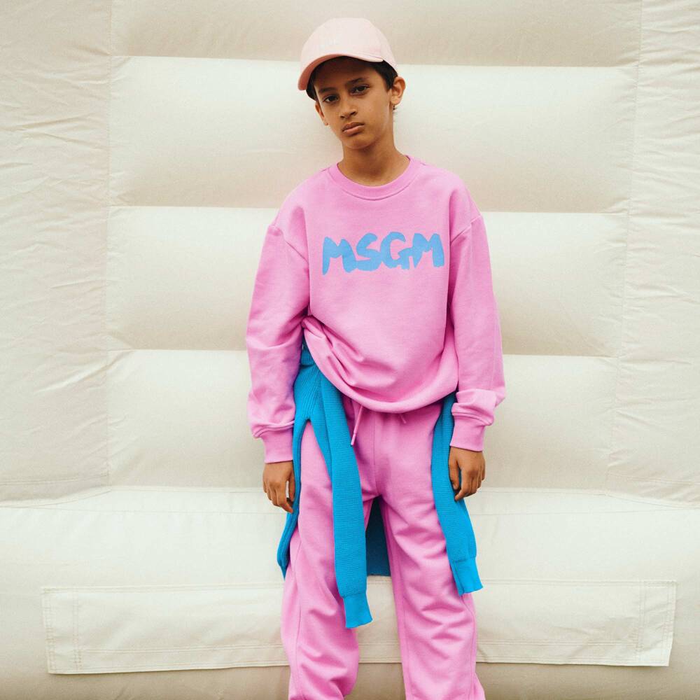 MSGM-Girls Rosy Cotton Leisure Suit | Childrensalon Outlet
