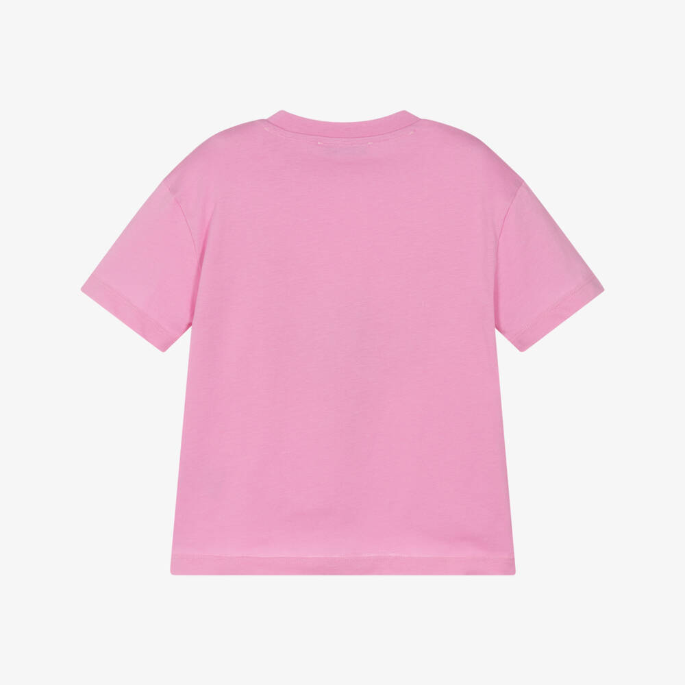 MSGM-Girls' Rosy Soft Cotton Tee | Childrensalon Outlet