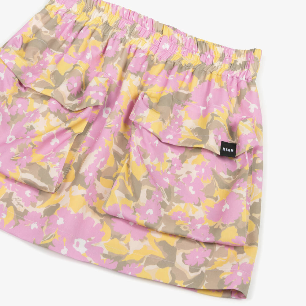 MSGM-تنورة زهرية ومشرقة للبنات | Childrensalon Outlet