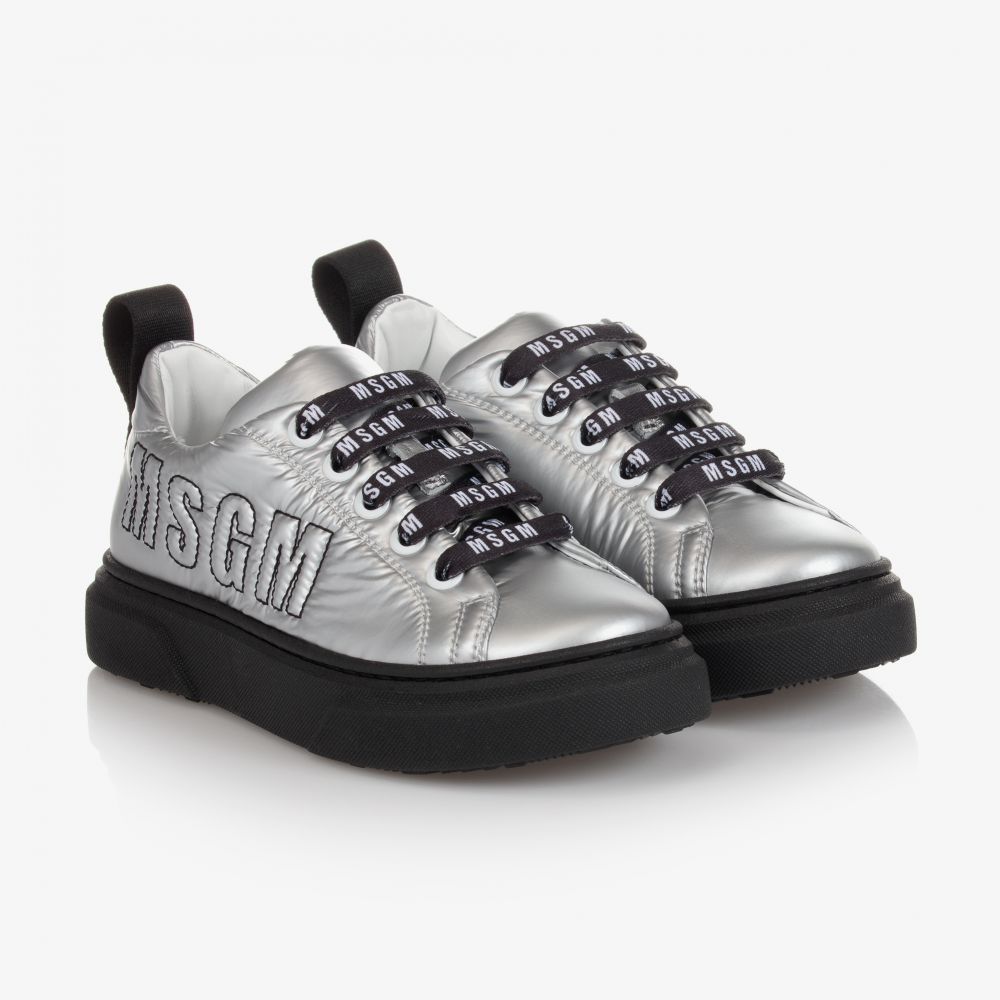 MSGM - Silberne Sneakers (M) | Childrensalon
