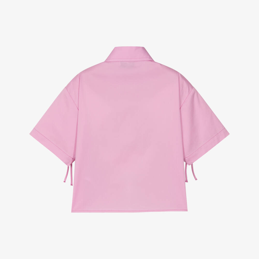 MSGM-Мягкая розовая хлопковая блузка для девочек | Childrensalon Outlet