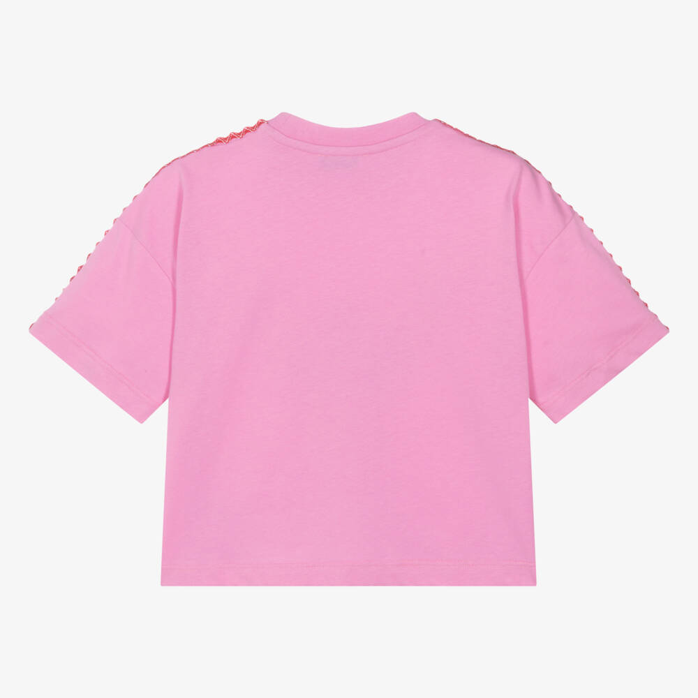 MSGM-Girls Soft Pink Cotton Tee | Childrensalon Outlet