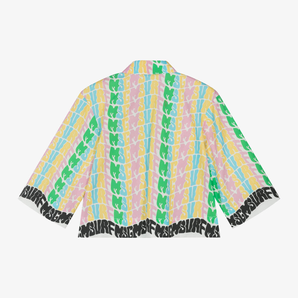 MSGM-Яркая хлопковая блузка с логотипом для девочек | Childrensalon Outlet