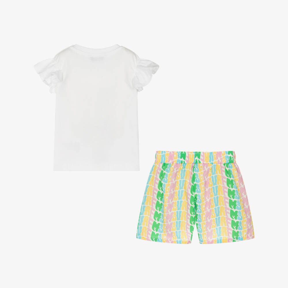MSGM-Girls Vibrant Logo Cotton Ensemble | Childrensalon Outlet