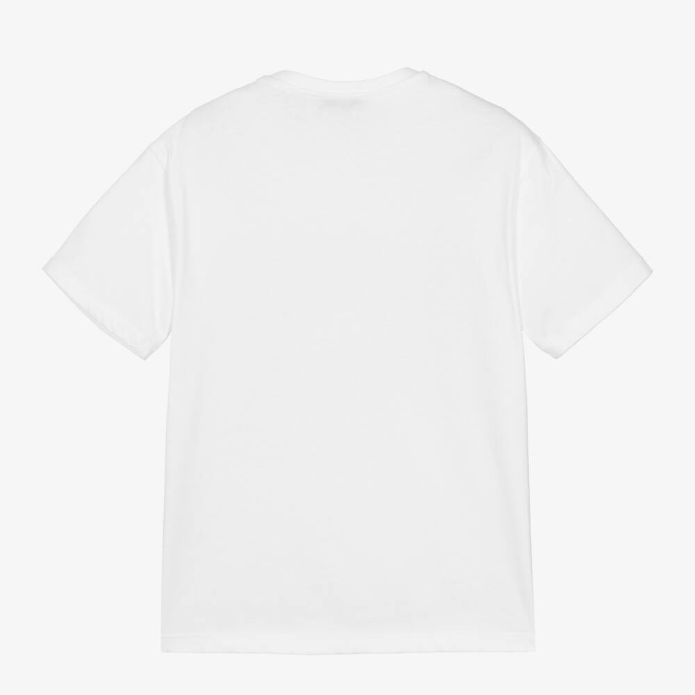 MSGM-تيشيرت قطن لون أبيض للبنات | Childrensalon Outlet