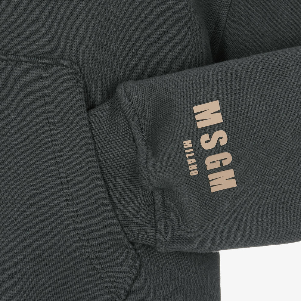 MSGM-Серая хлопковая худи Club Paradiso | Childrensalon Outlet