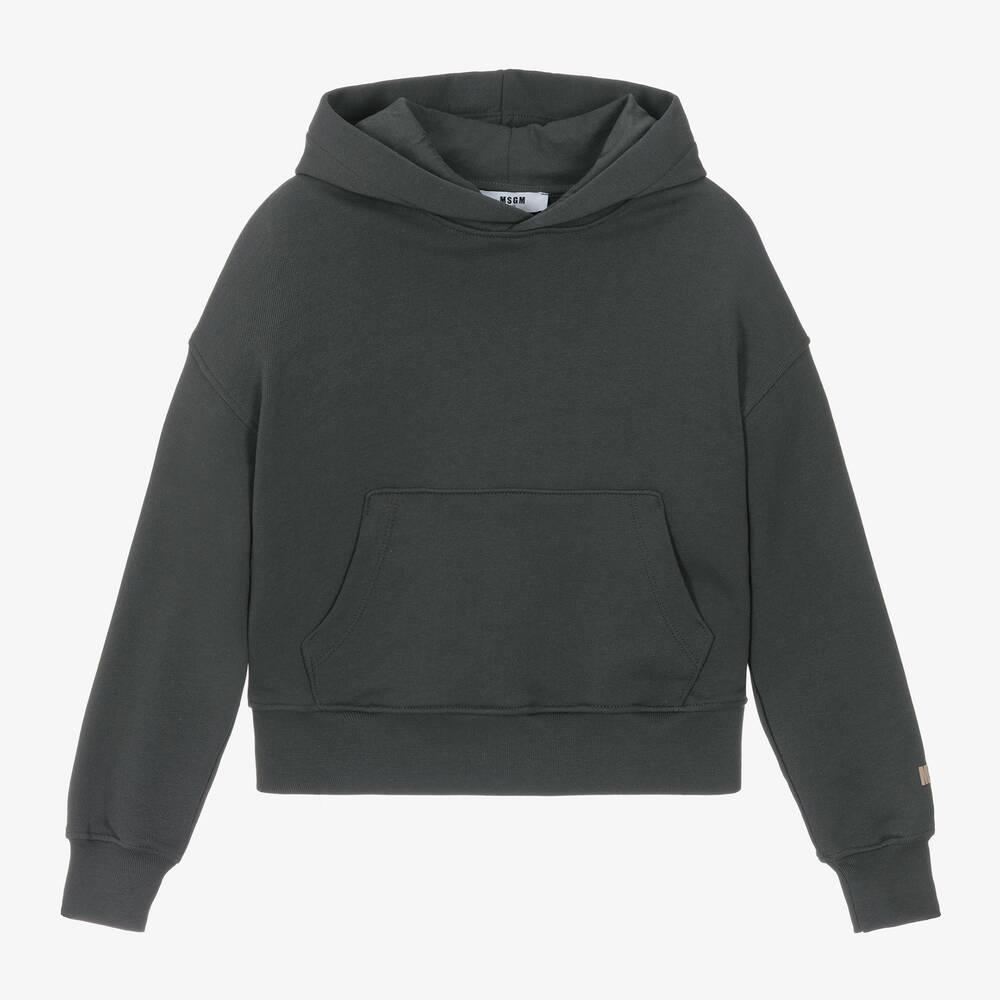 MSGM-Grey Cotton Club Paradiso Hoodie | Childrensalon Outlet