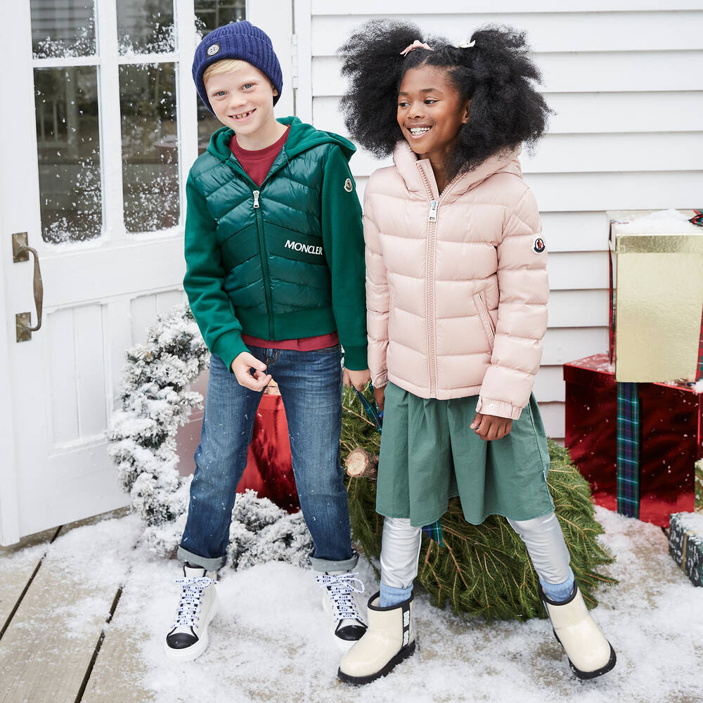 MSGM-Ivory & Black High-Top Trainers | Childrensalon Outlet