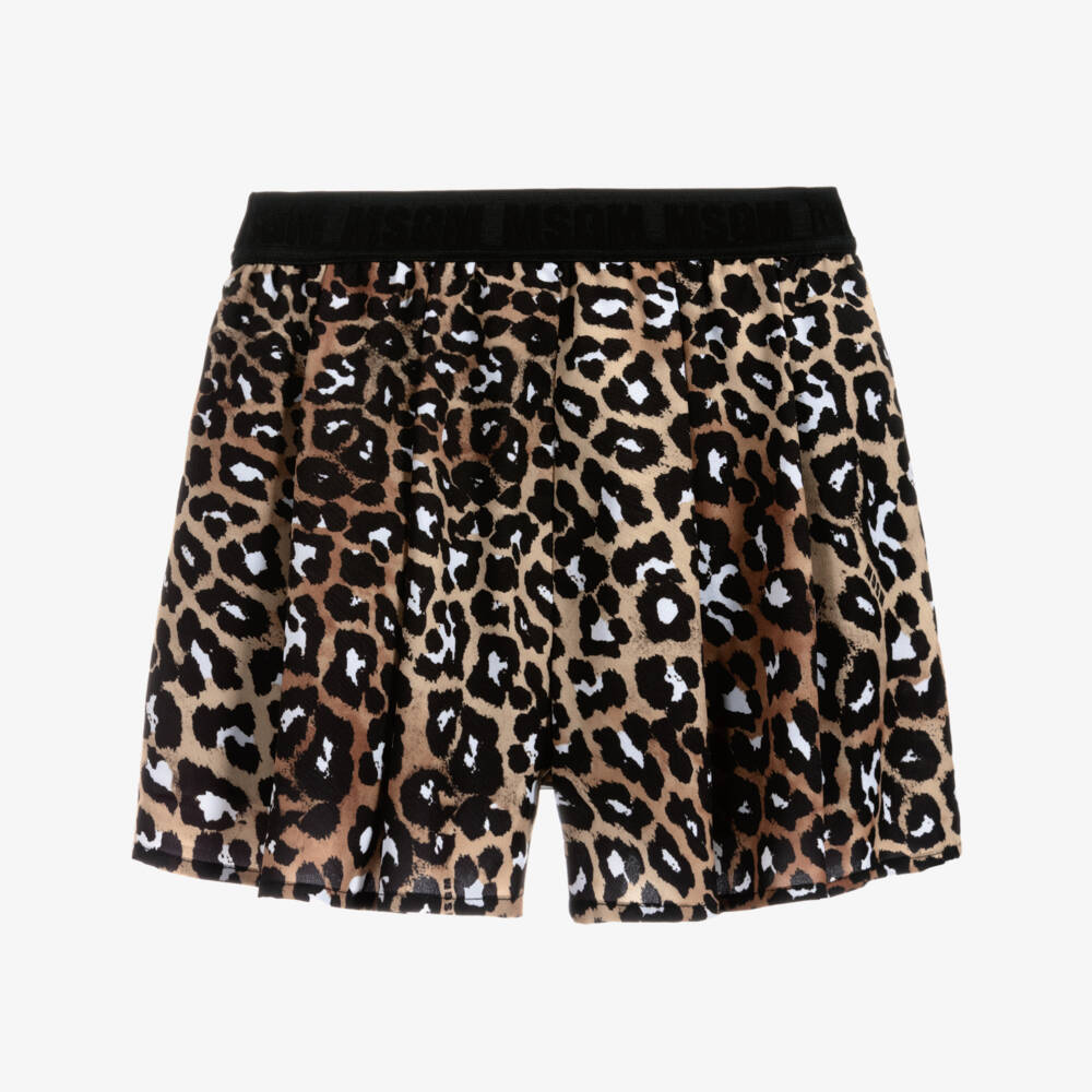 MSGM-Шифоновые шорты с леопардовым принтом | Childrensalon Outlet