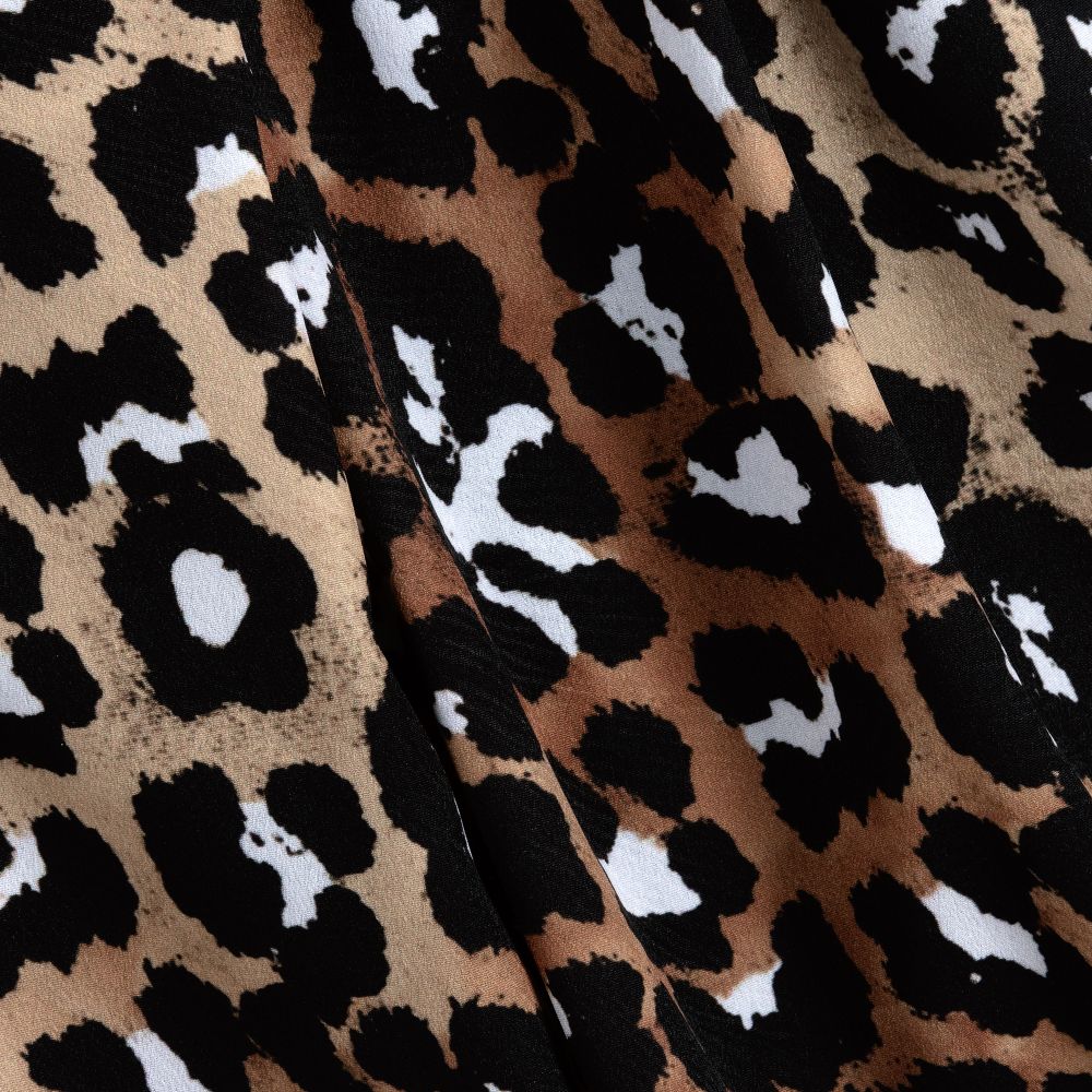 MSGM-Leopard Print Chiffon Shorts  | Childrensalon Outlet